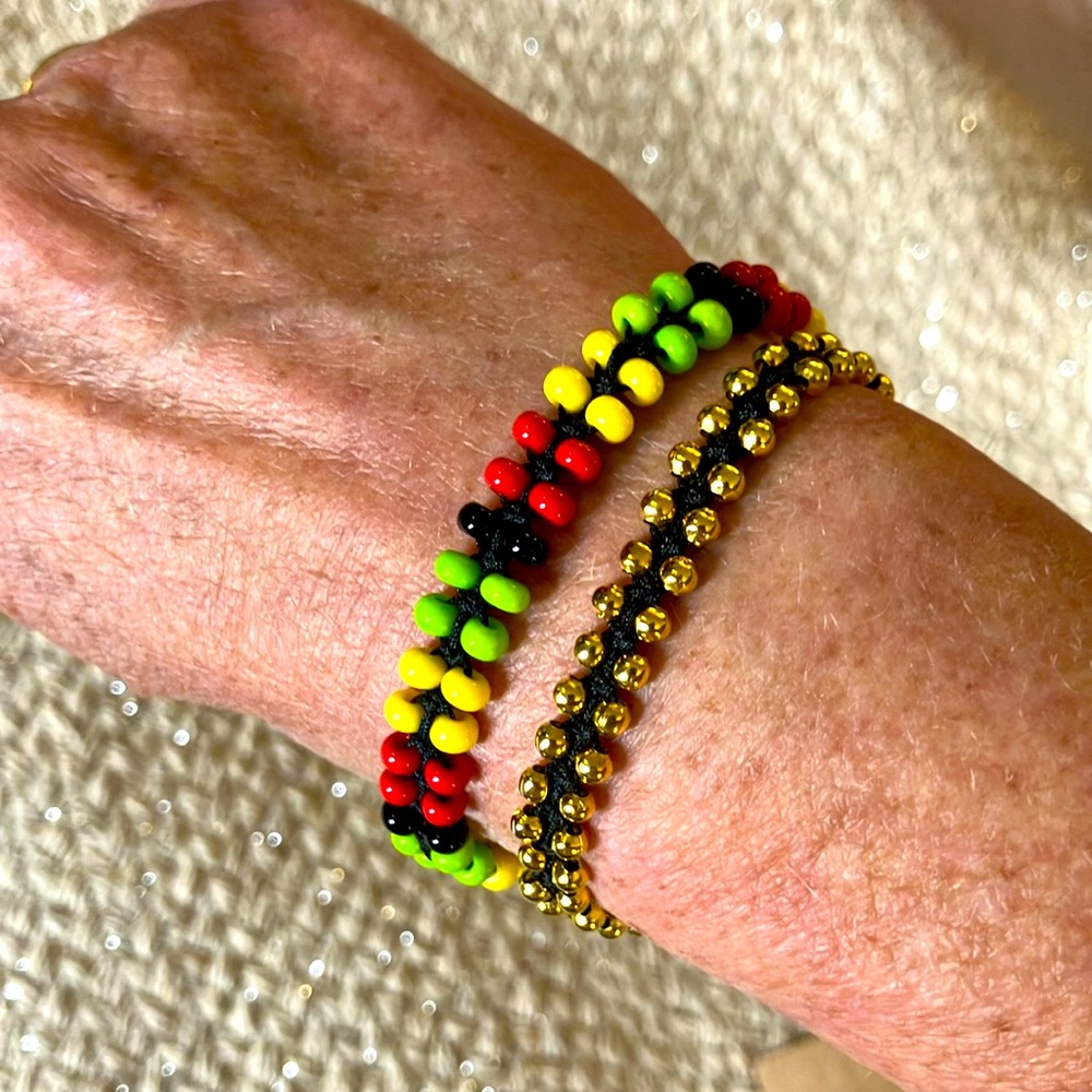New Super Cute Boho Beaded Surf Festival Bracelet Rasta